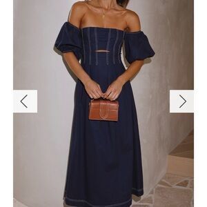 Billy J Off-Shoulder Puff Sleeve Dress